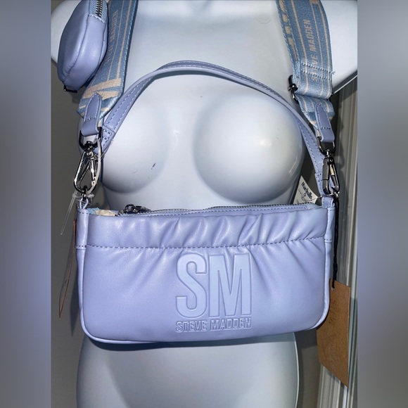 Steve Madden BCARMELA color Blue Shoulder/Crossbody Bag New 100% Authentic - Picture 7 of 9